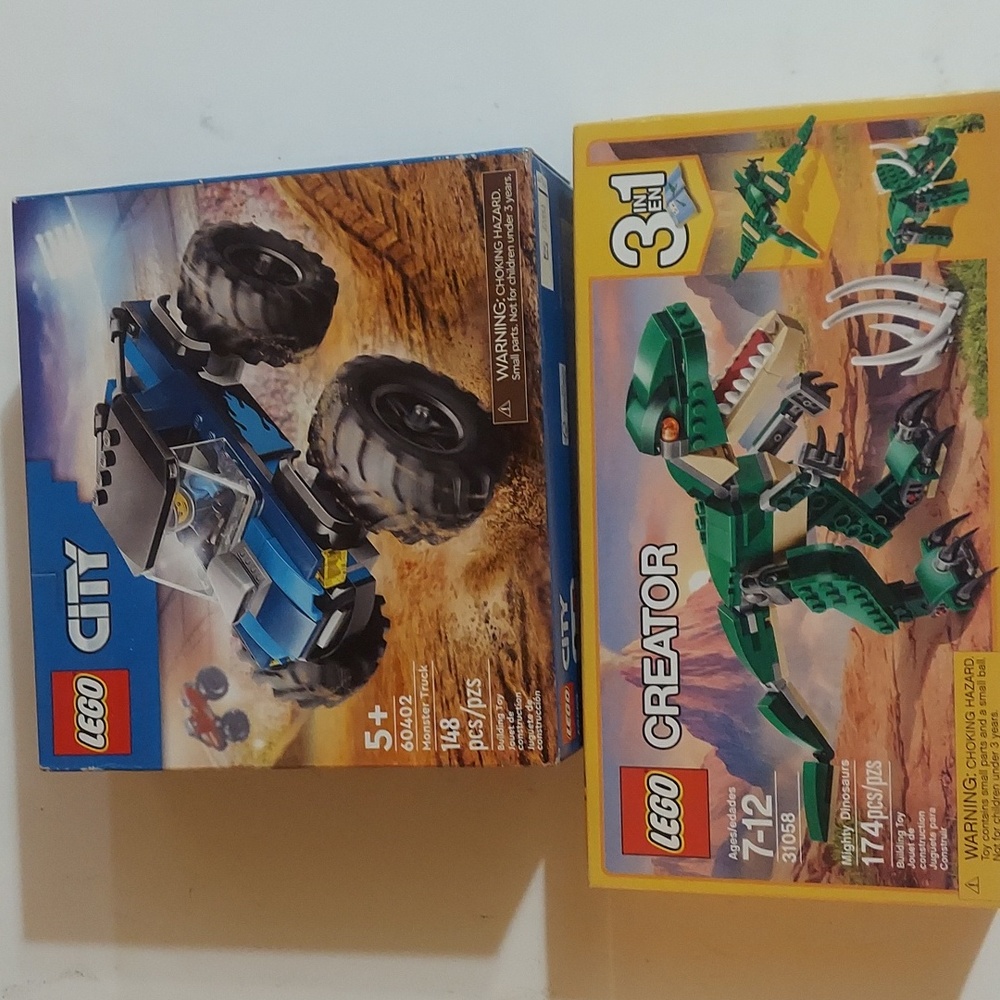 Lego city 60402 monster truck 148 pcs.+Lego creator 31058 mighty dinosaurs 174 .